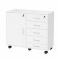 caisson-de-bureau-a-5-tiroirs-verrouillables-avec-roulettes-et-etageres-reglables-fwvabu3091ws
